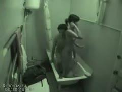 Skinny girlfriend did not know that I had hidden livecam in the bath